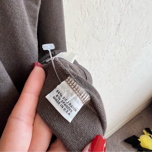 Bryn Walker Dimitri Tunic Top Oversized Brown Boxy Terry Knit - Picture 6 of 6